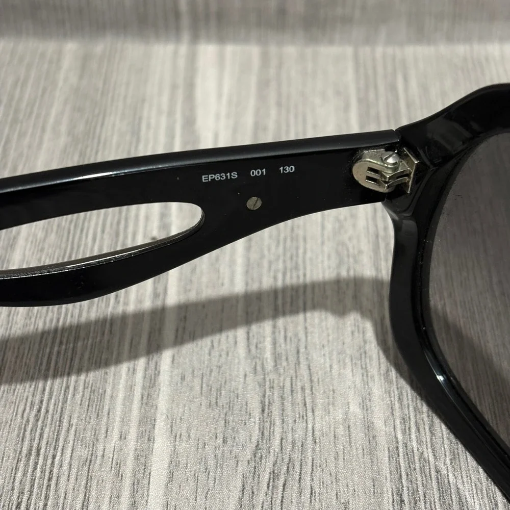 Emilio Pucci EP631S 001 Black Oversized Round Sunglasses Made in Italy Vintage